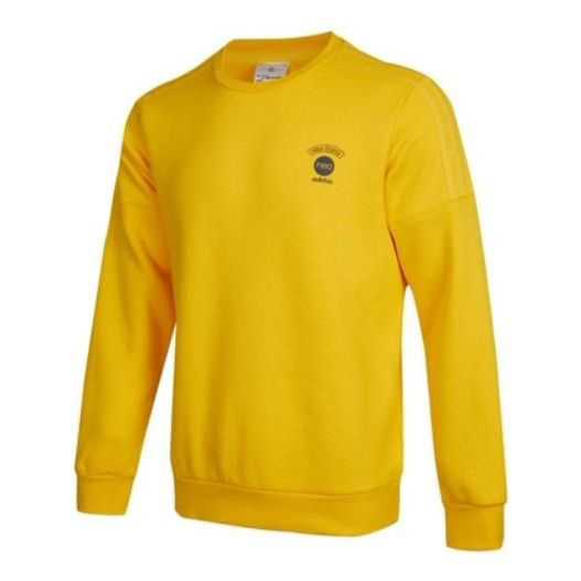 Толстовка Adidas neo Logo Round Neck Pullover Long Sleeves Yellow, Желтый