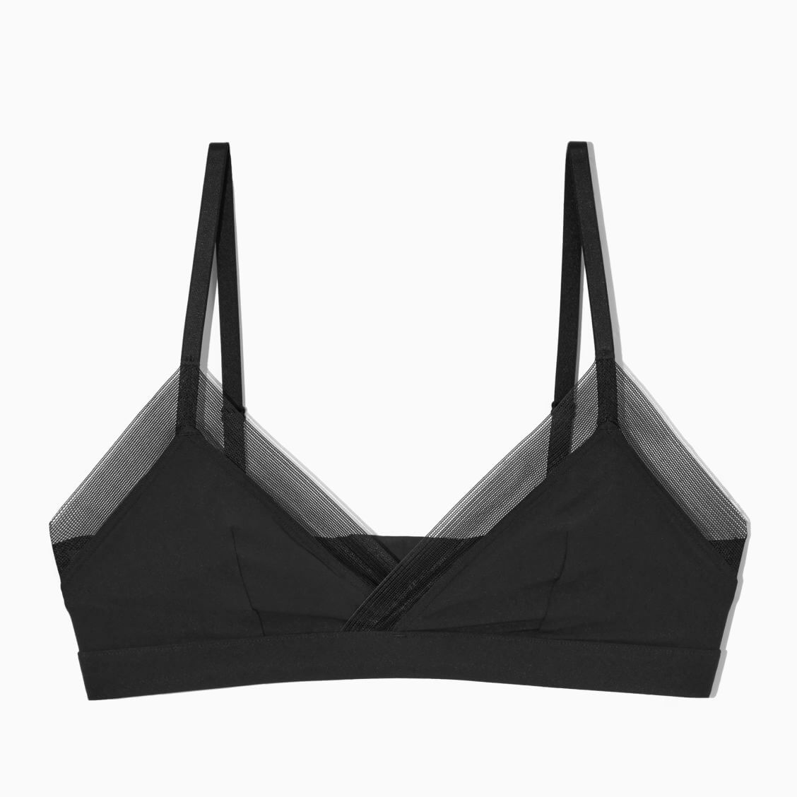 

Бюстгальтер COS Mesh-Trimmed Soft-Cup Triangle, черный