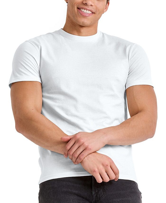 

Мужская хлопковая футболка Originals с коротким рукавом Hanes, белый