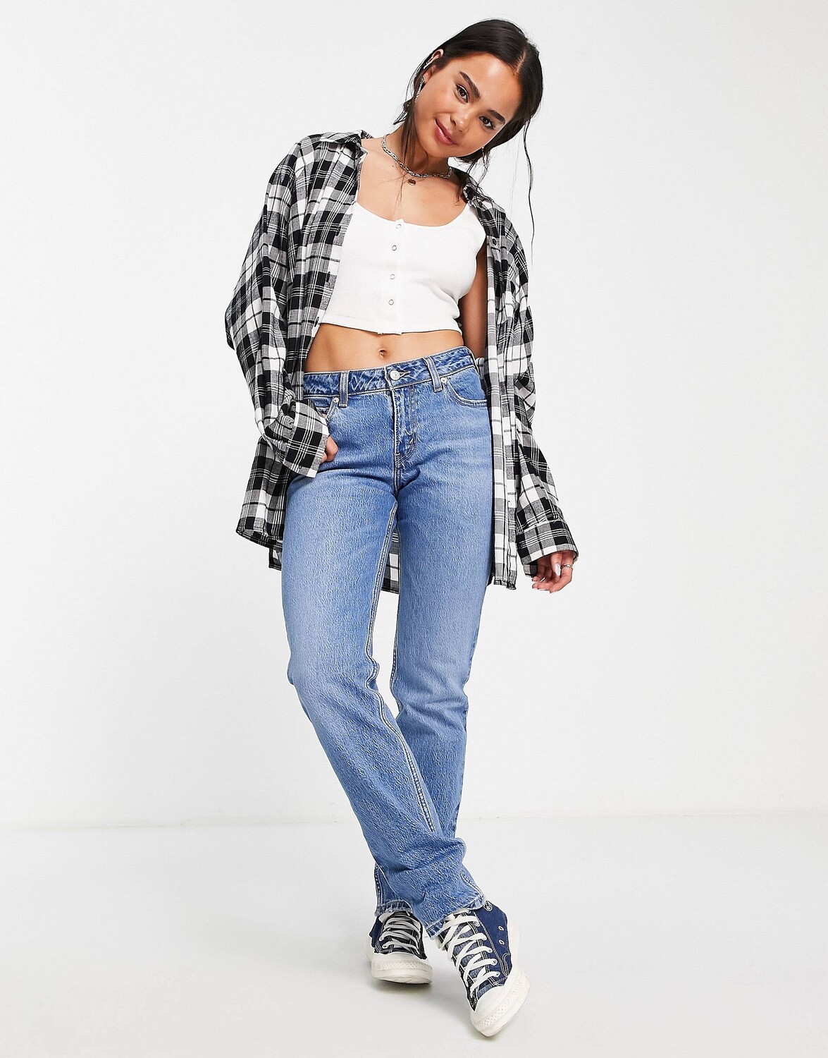 

Синие джинсы с заниженным шагом Levi's