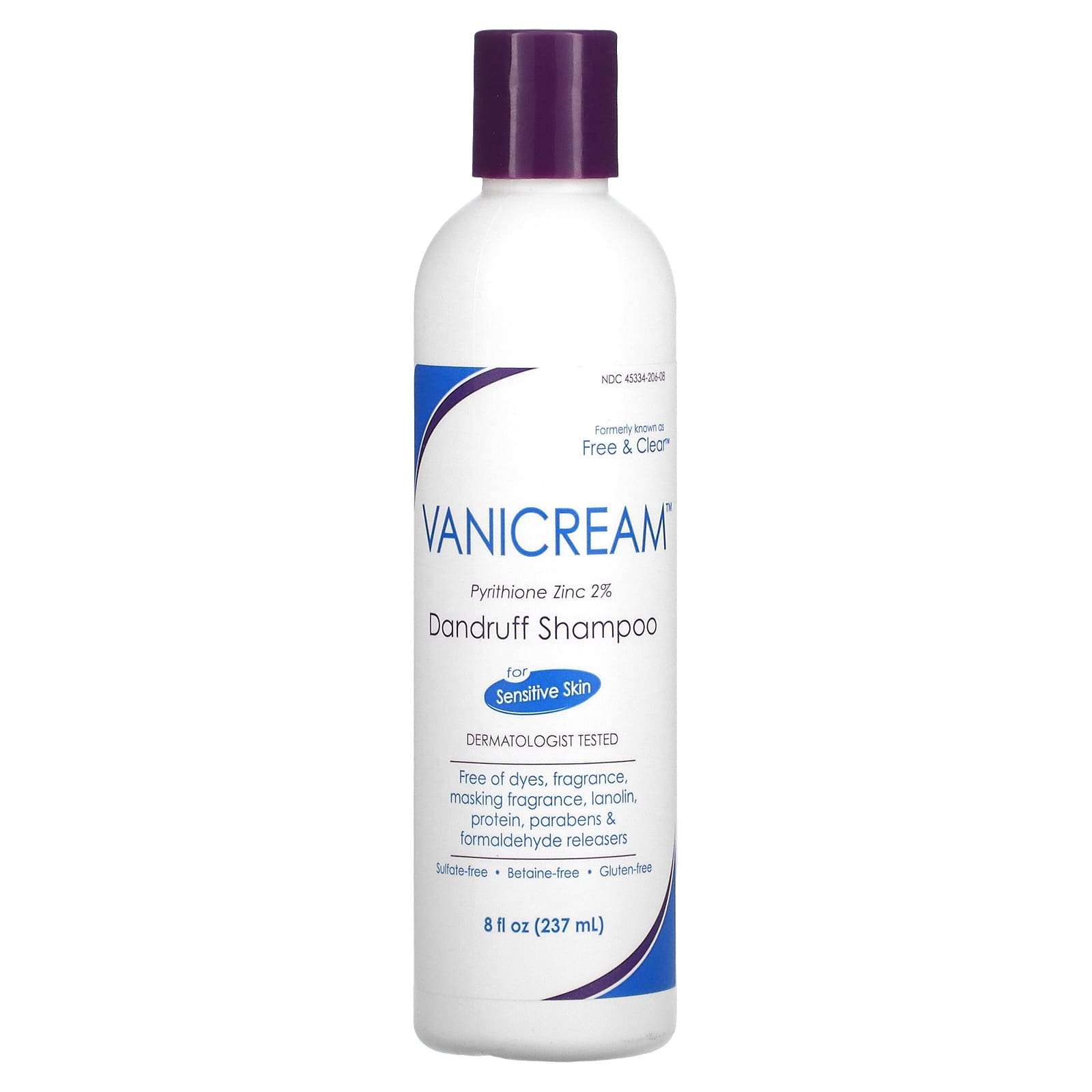 Dandruff Shampoo, For Sensitive Skin, 8 fl oz (237 ml) Vanicream vichy shampoo dercos anti dandruff for oily skin 13 2 fl oz 390 ml