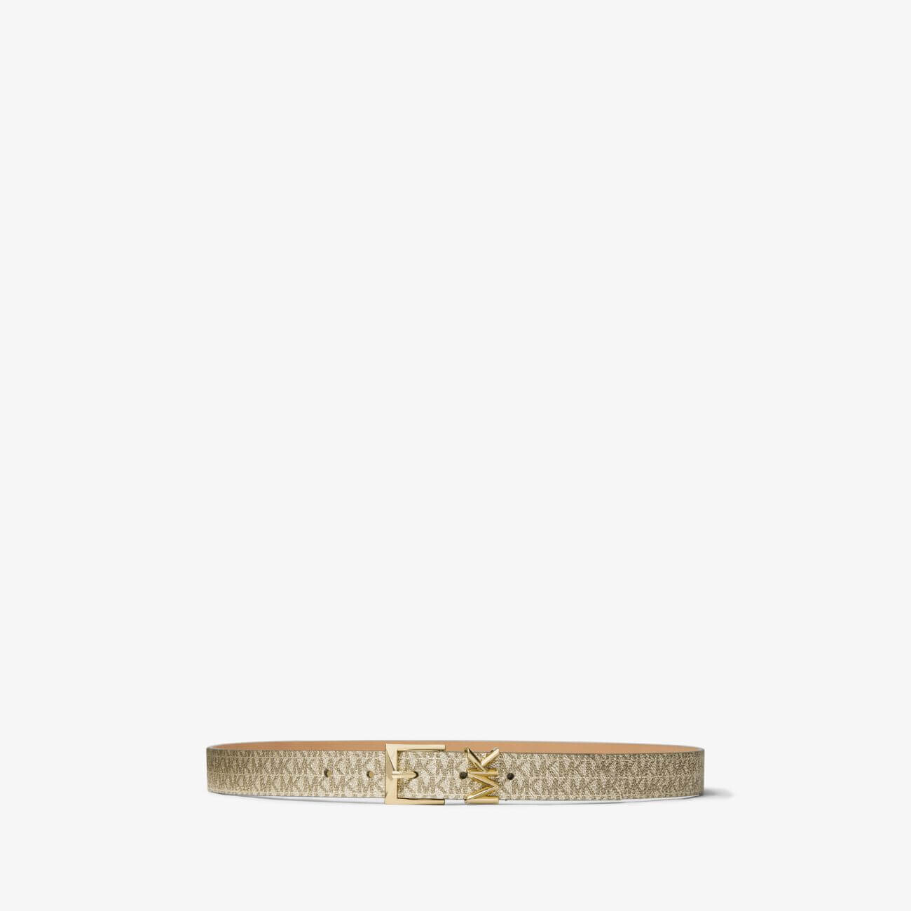 

Ремень Michael Michael Kors Metallic Logo, черный/золотой