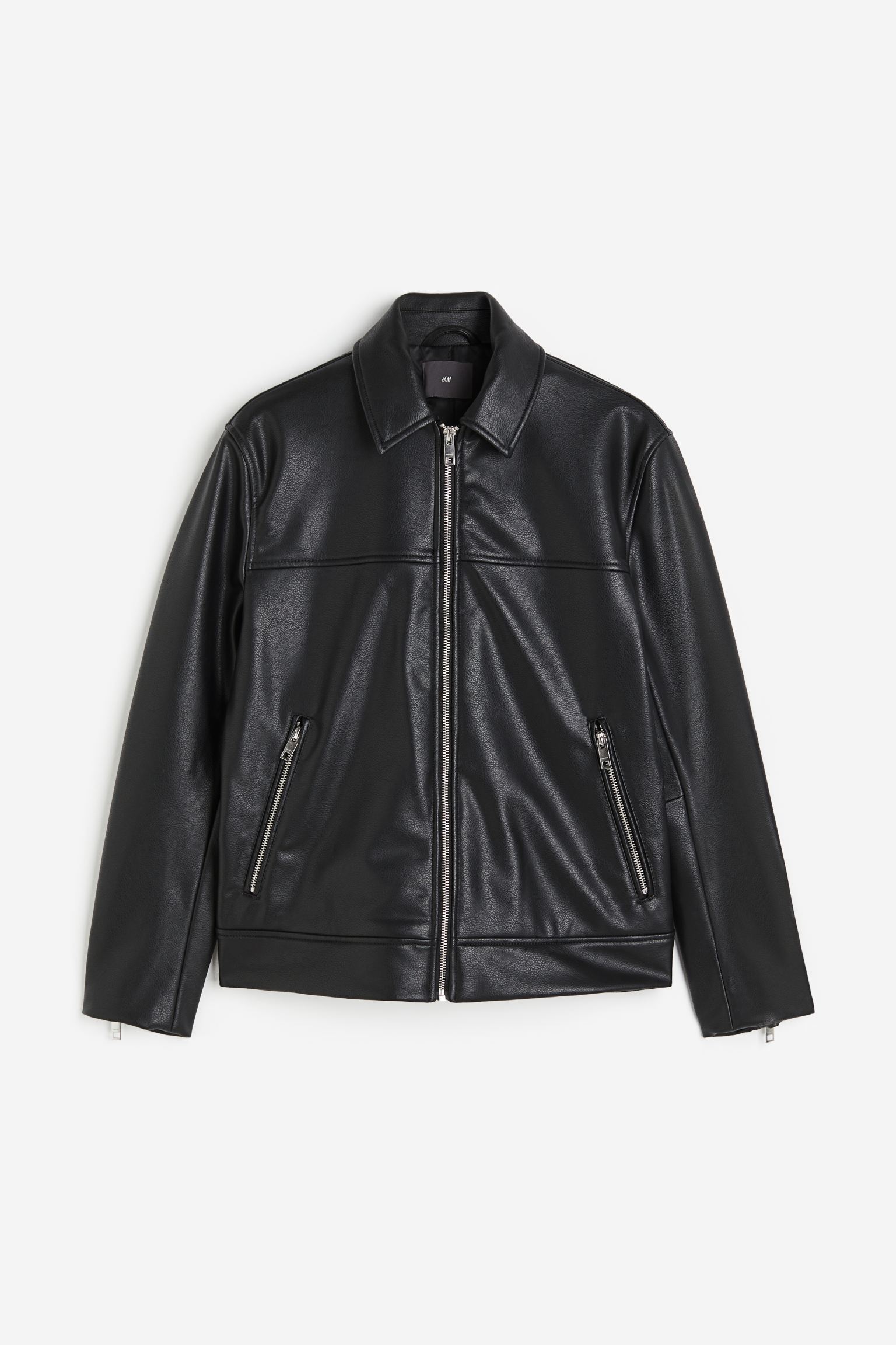 Куртка H&M Regular Fit Coated, черный