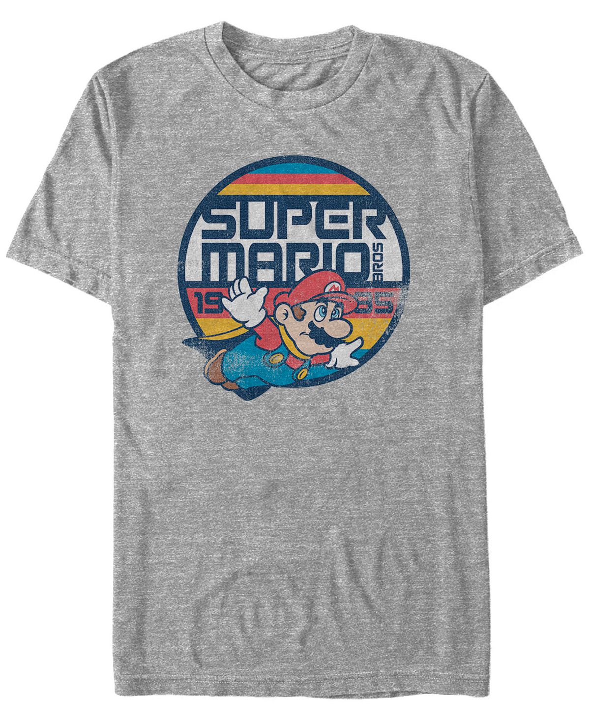 Мужская футболка с коротким рукавом super mario flying mario nintendo Fifth Sun, мульти