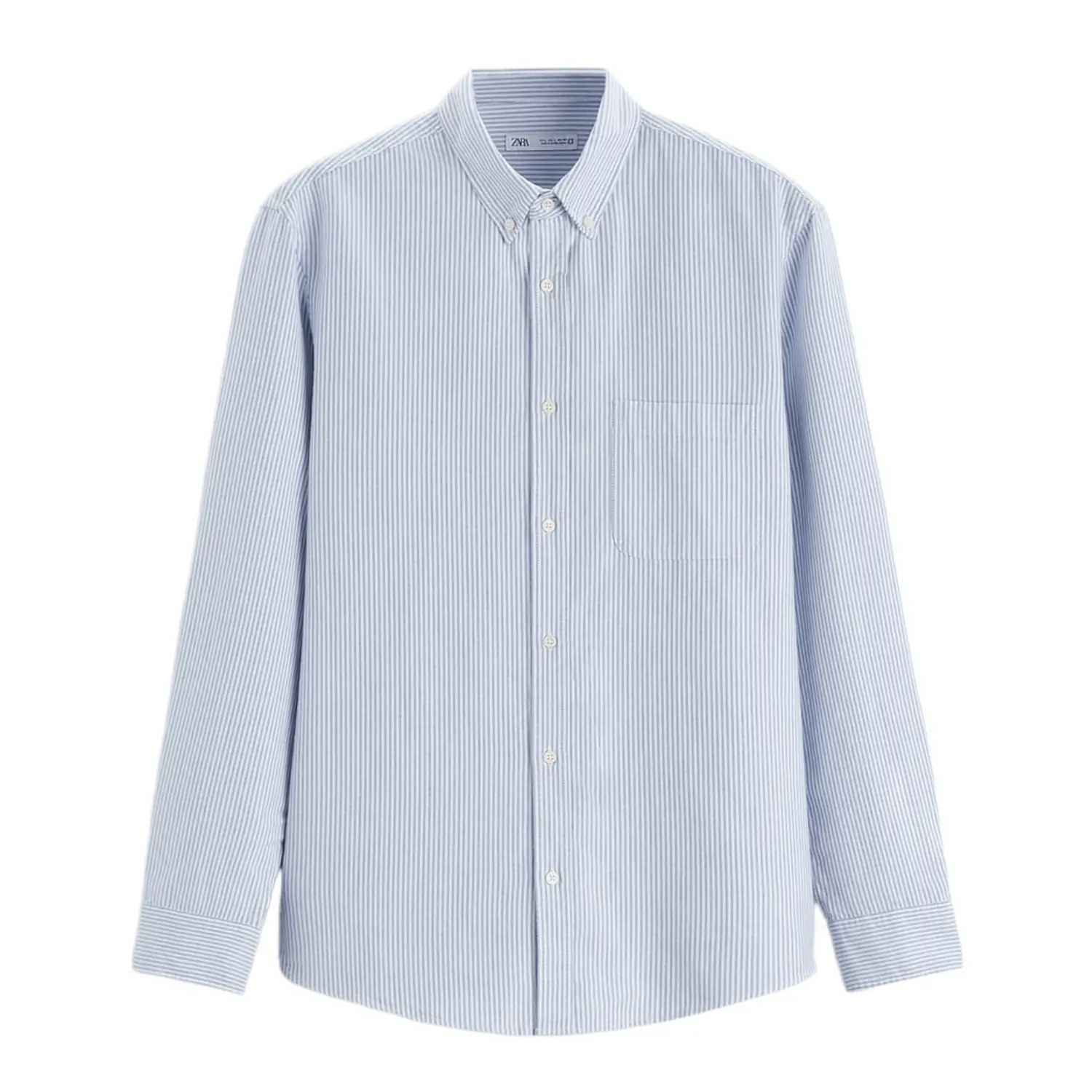 

Рубашка Zara Striped Oxford, голубой
