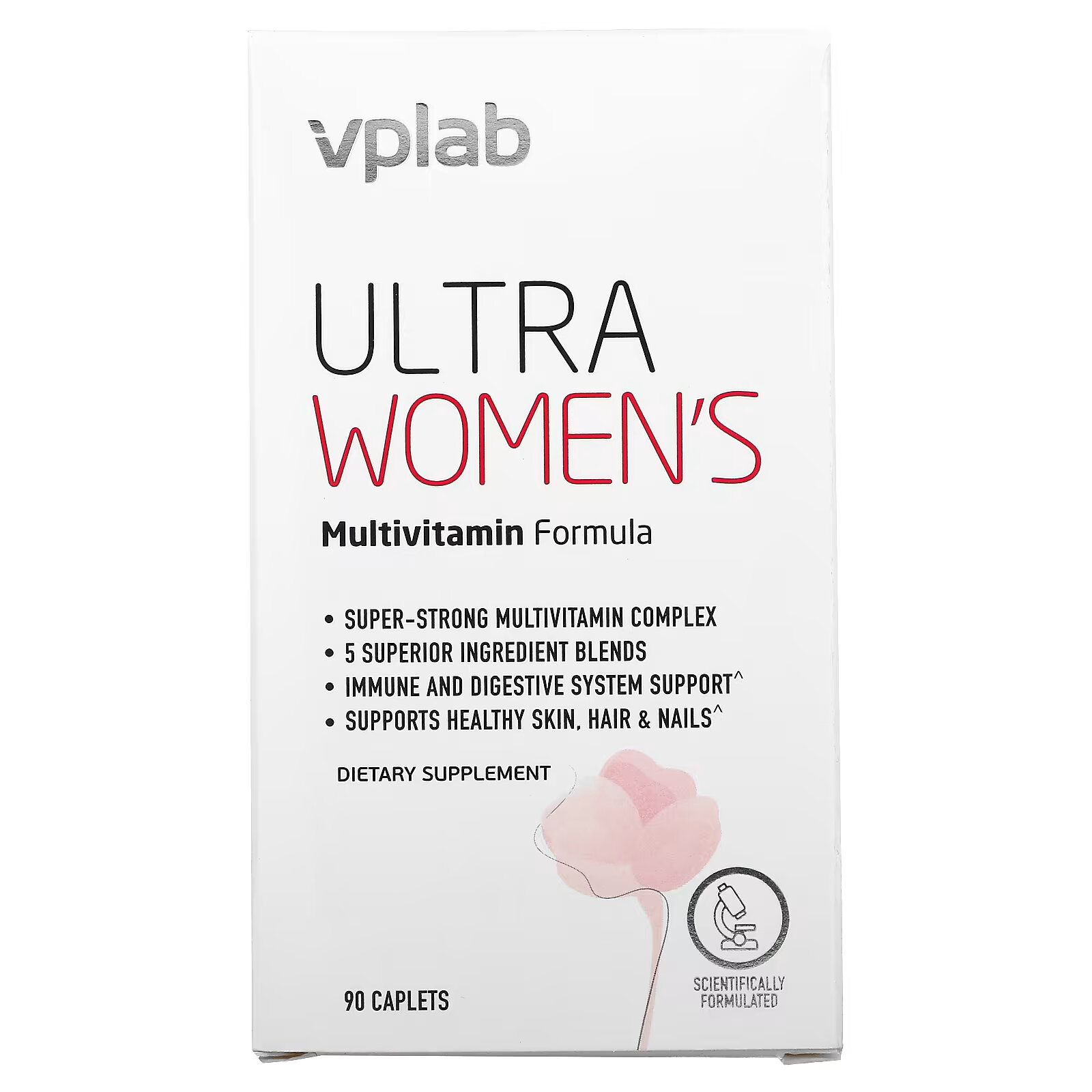 Vplab, Ultra Women’s, мультивитамины для женщин, 90 капсул vplab ultra men’s мультивитамины для мужчин для физической активности 90 капсул