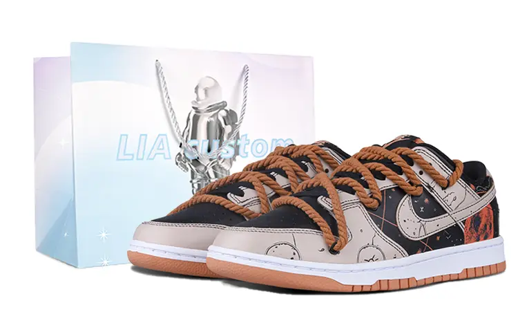 

Кроссовки Nike Dunk Skateboarding Shoes Men Low-top Brown, черный