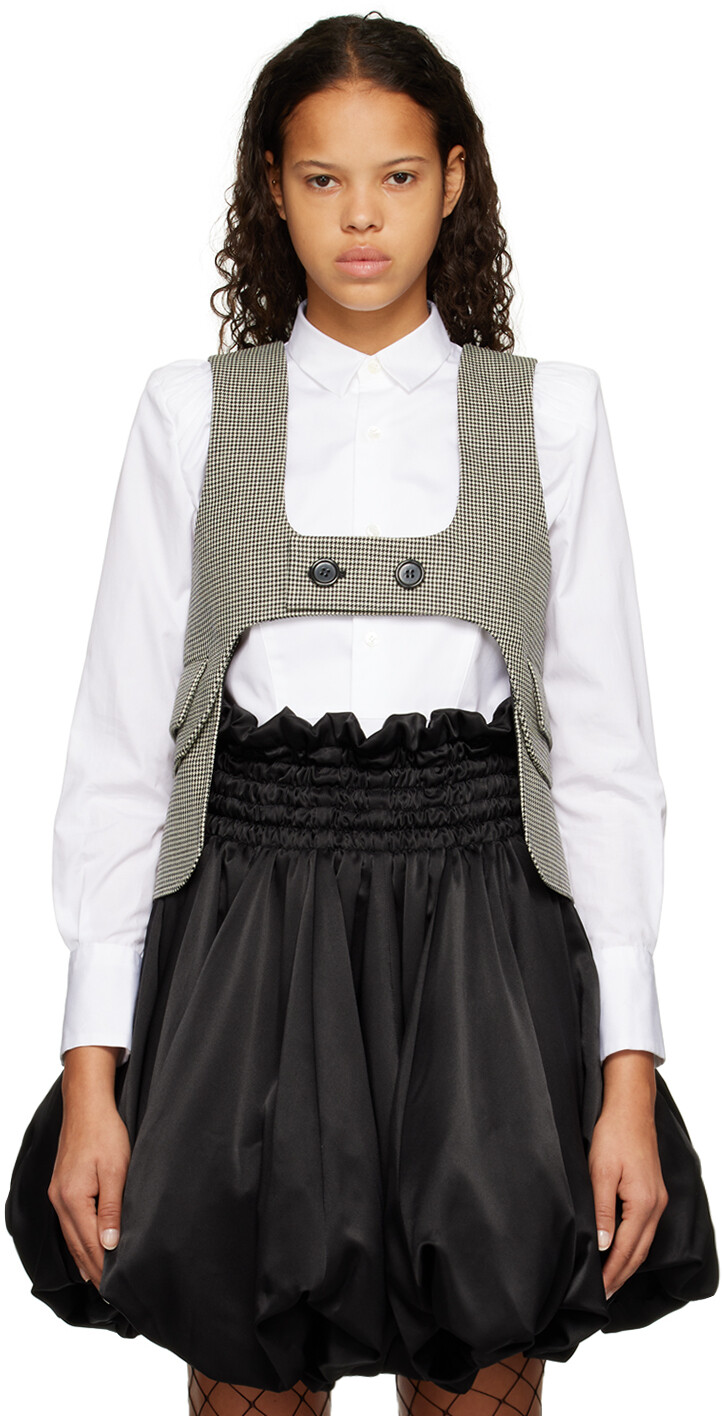 

Майка с двумя пуговицами Black & Off-White Noir Kei Ninomiya