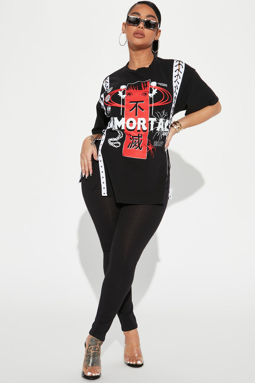 

Леггинсы Fashion Nova TP4215, черный