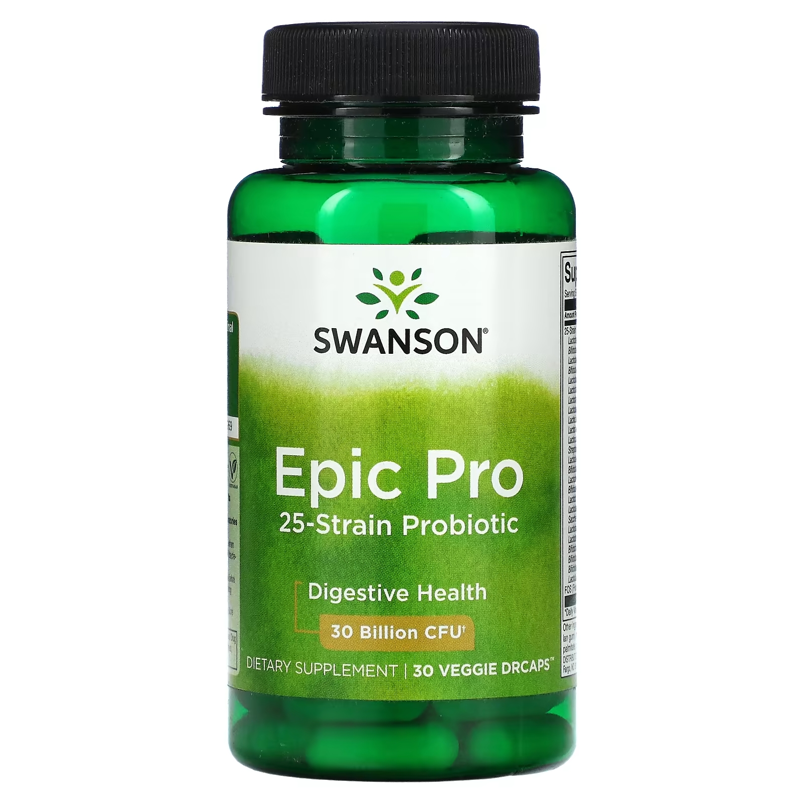 Пробиотик Swanson Epic Pro с 25 штаммами для пищеварения, 30 вегетарианских капсул пробиотик swanson epic pro с 25 штаммами для пищеварения 30 вегетарианских капсул