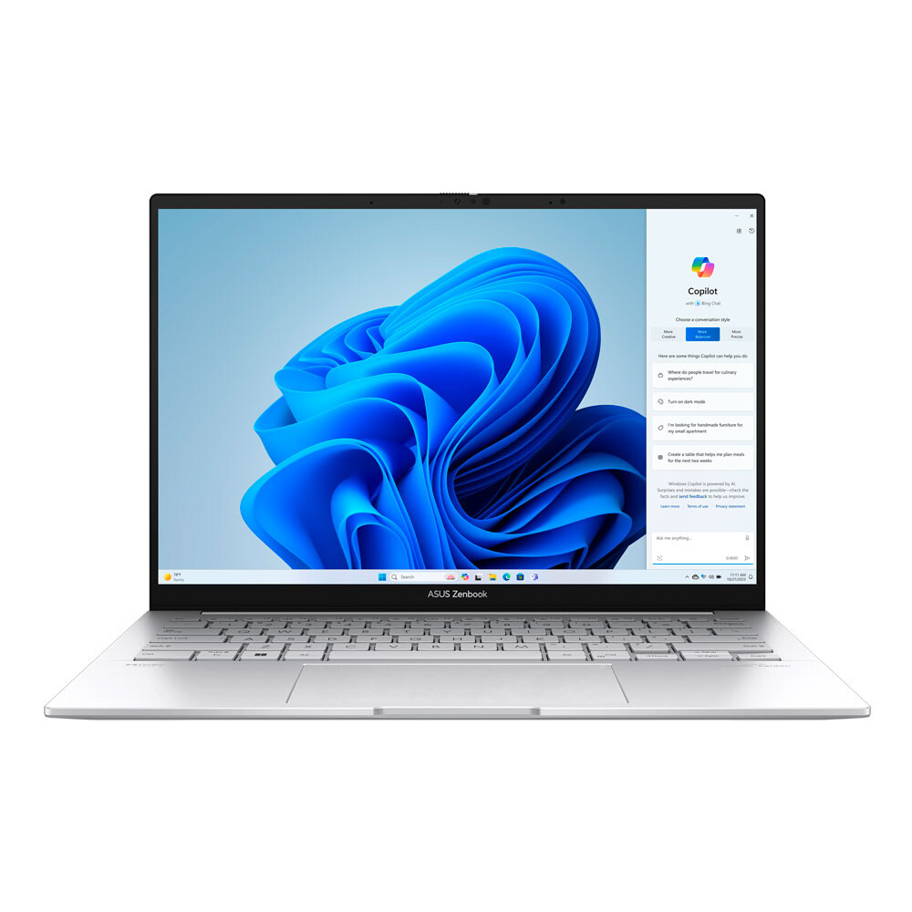 

Ноутбук Asus Zenbook 14, 14" 2.8К OLED, 32Гб/1ТБ, Ultra7-155H, Intel Arc, 120 Гц, серебристый, английская клавиатура