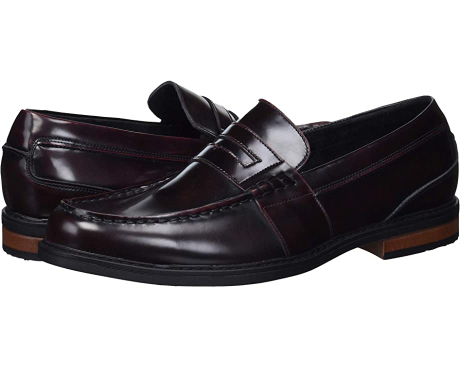 Лоферы Lincoln Penny Loafer Nunn Bush, бордовый полированный - фото