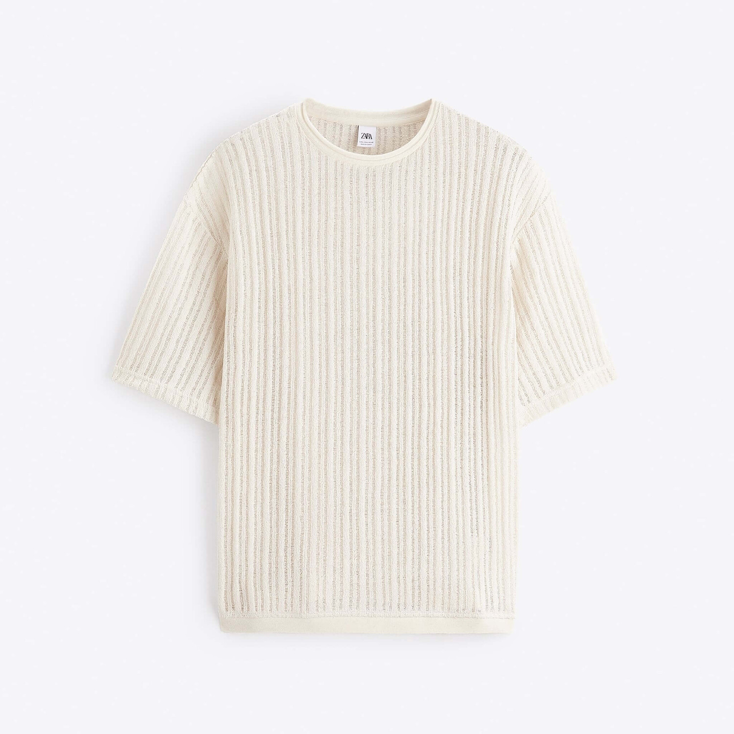 

Футболка Zara Textured, экрю