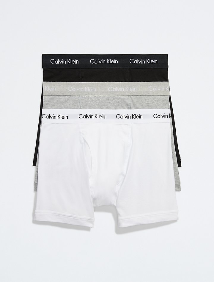Комплект из 3 трусов-боксеров из хлопка стрейч Calvin Klein, мульти