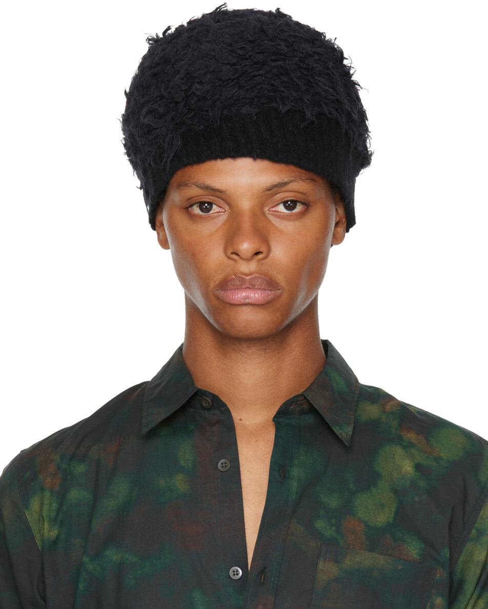 

Черная шапка из букле Dries Van Noten