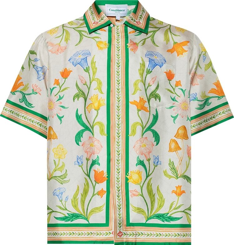 

Рубашка Casablanca Cuban Collar Short-Sleeve Shirt 'Lâ´Arche Fleurie', разноцветный
