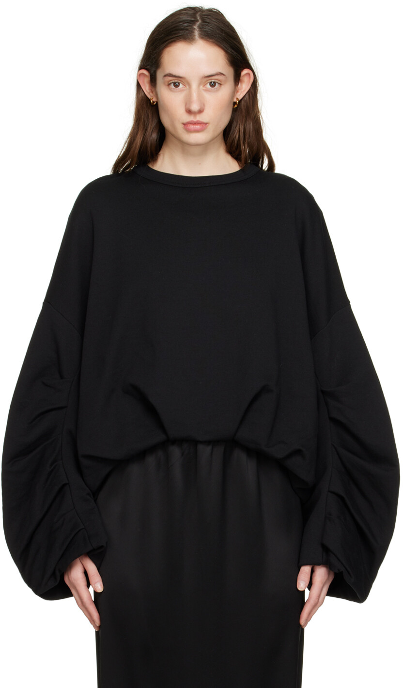 

Черный свитшот с круглым вырезом Dries Van Noten