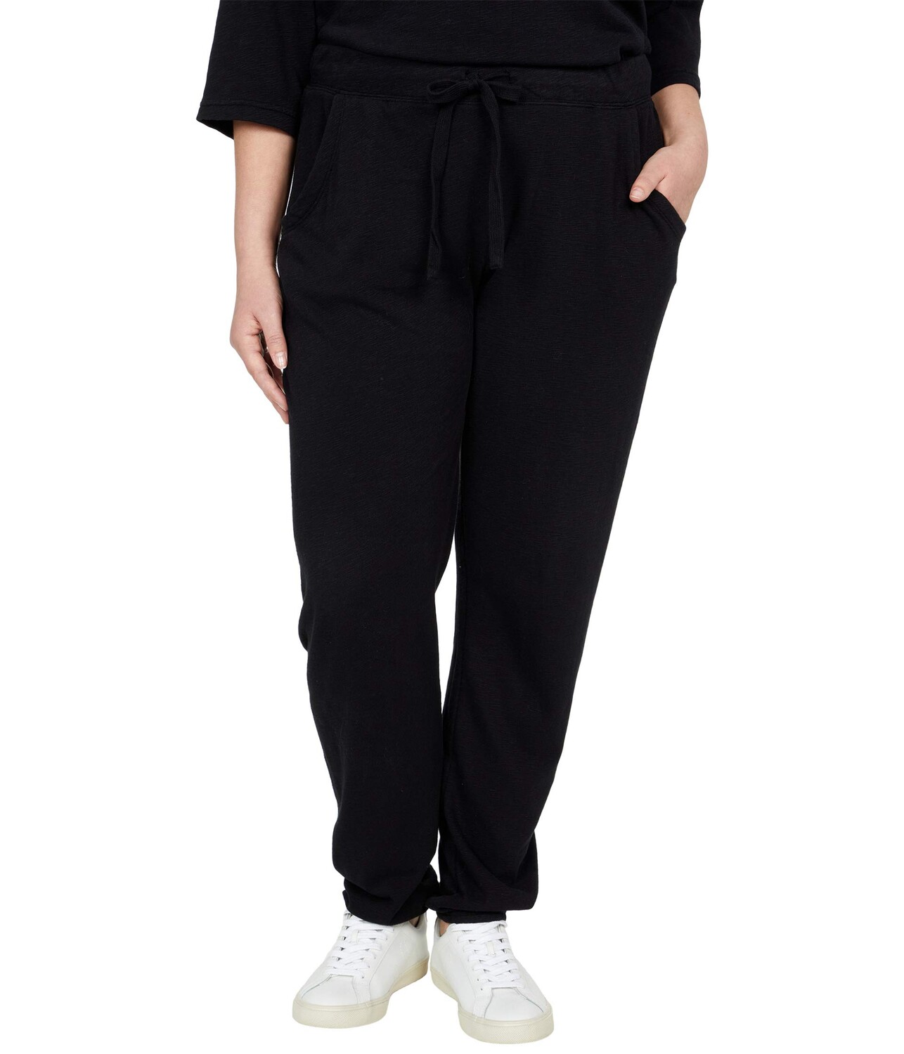 

Брюки bobi Los Angeles, Sustainable Slub Terry Drawstring Pants, Черный