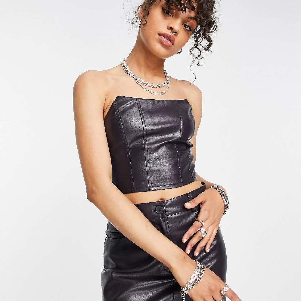 

Корсет Collusion Faux Leather, черный