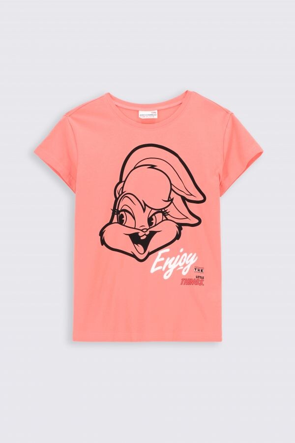 

Футболка с короткими рукавами Coccodrillo Looney Tunes, коралловый