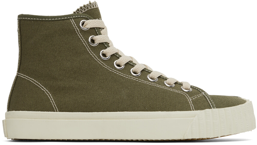 

Зеленые высокие кеды Tabi Maison Margiela