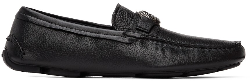

Черные кожаные мокасины Giorgio Armani