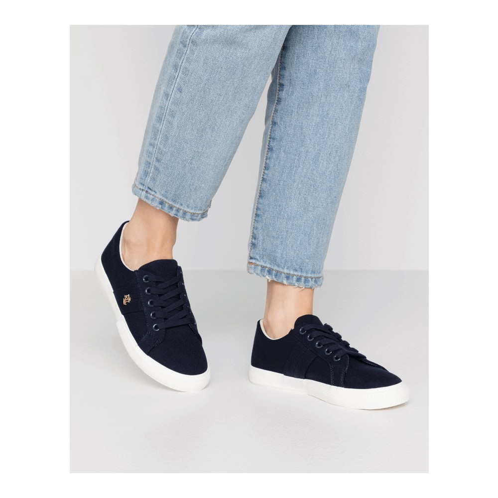 Кроссовки Lauren Ralph Lauren Janson Ii Canvas Sneaker, navy - фото