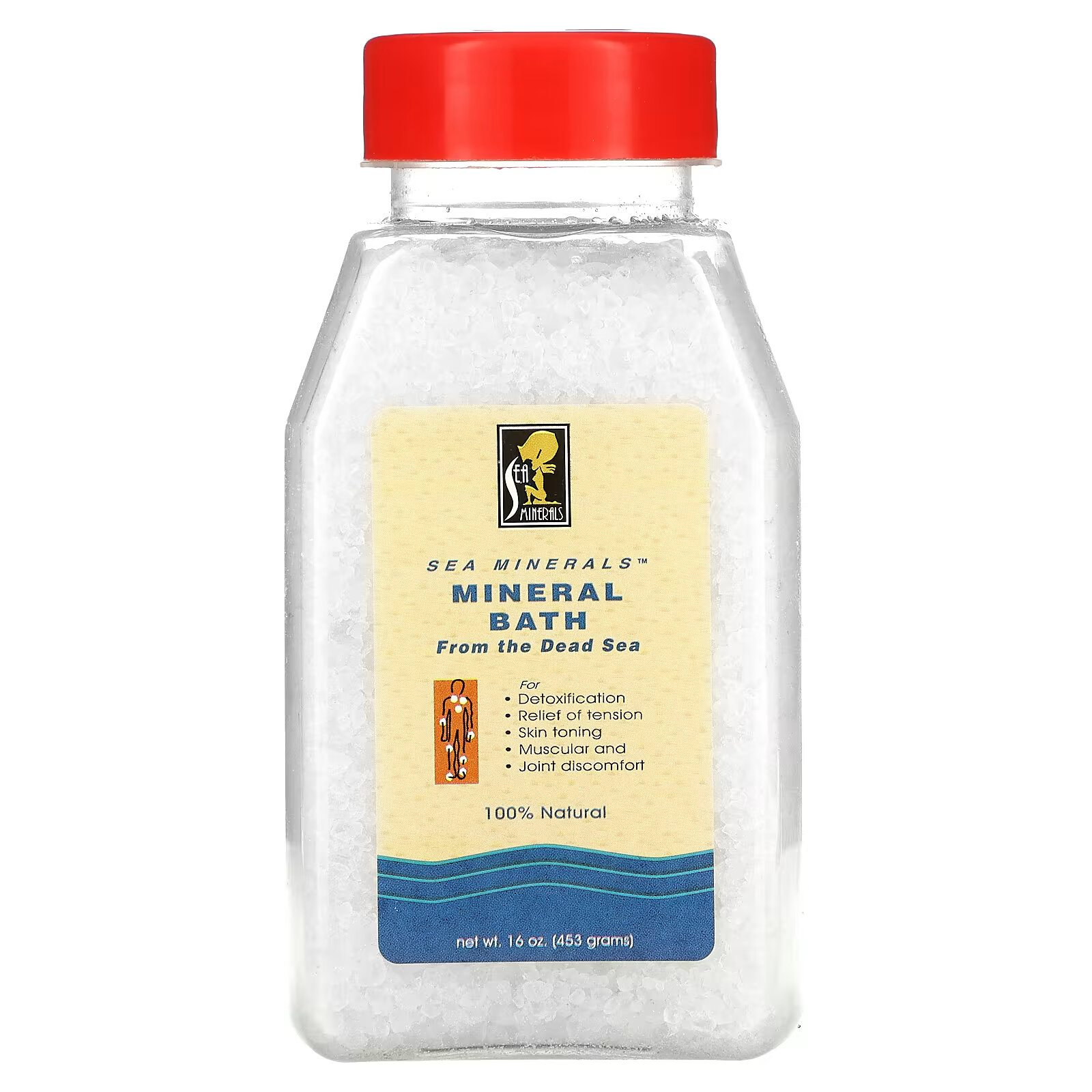 Sea Minerals, Минеральная соль Мертвого моря для ванн, 453 г (1 фунт) sea minerals минеральная соль мертвого моря для ванн 453 г 1 фунт
