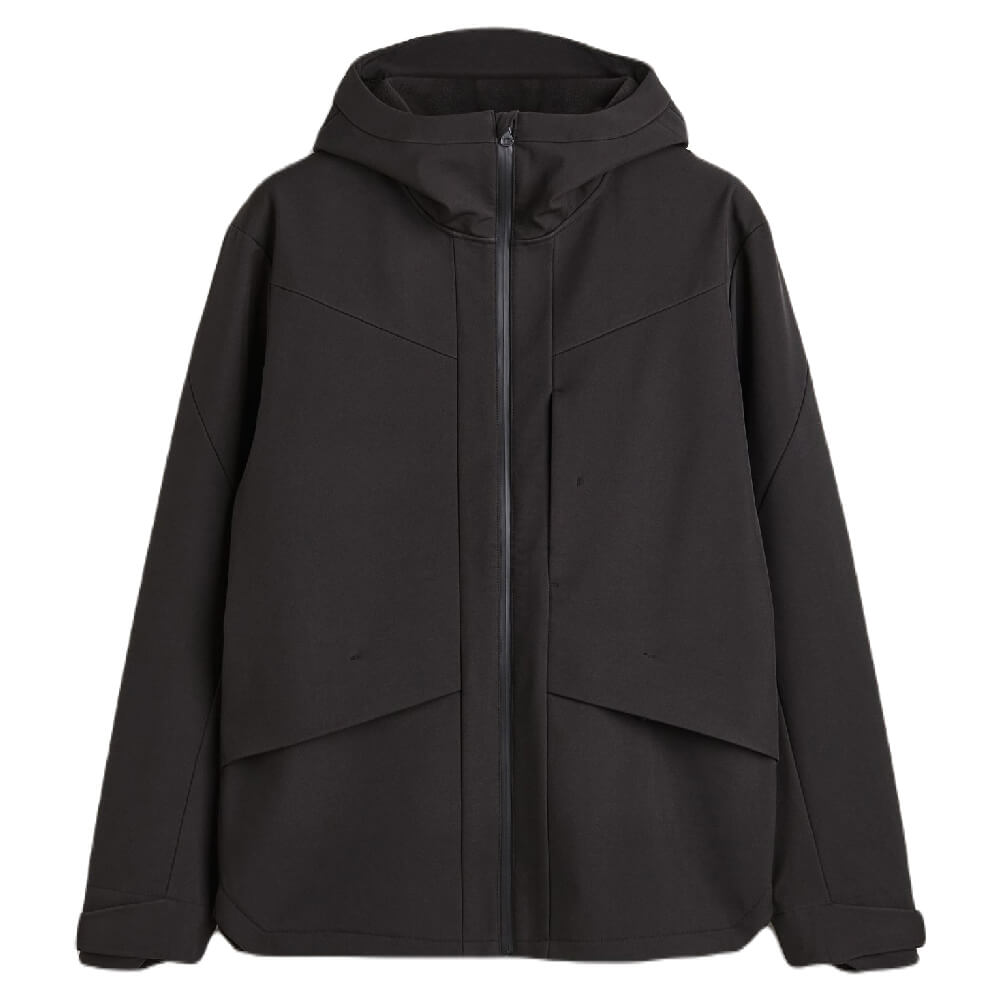 Куртка H&M Water-repellent Softshell, черный куртка zara water repellent technical чёрный