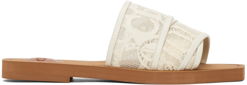 

Кружевные мюли Off-White Woody на плоской подошве Chloé