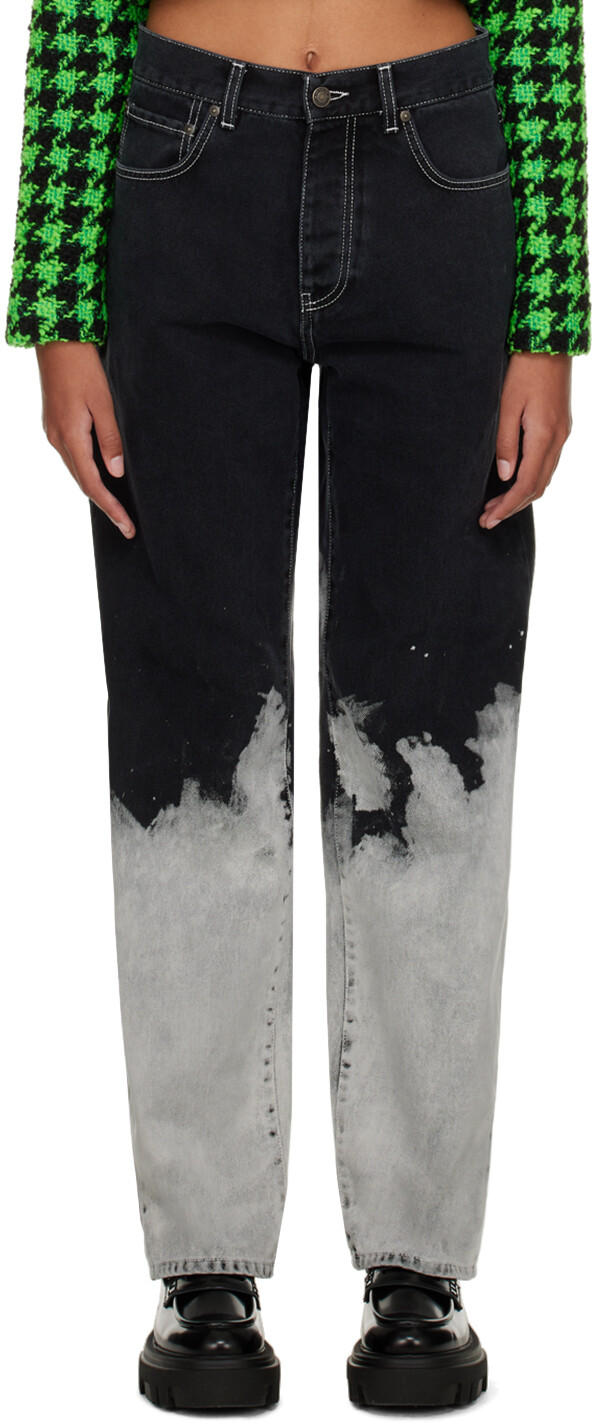 

Черные выбеленные вручную джинсы MSGM
