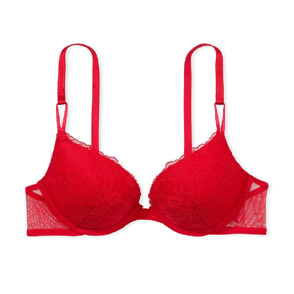 Бюстгальтер Victoria's Secret Sexy Tee Posey Lace Push-Up, красный
