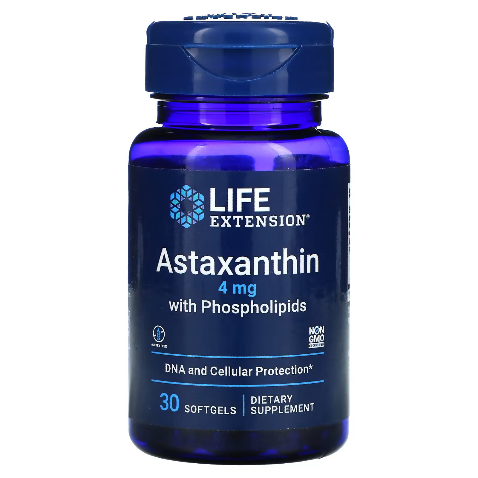 Life Extension, астаксантин с фосфолипидами, 4 мг, 30 капсул life extension астаксантин с фосфолипидами 4 мг 30 капсул