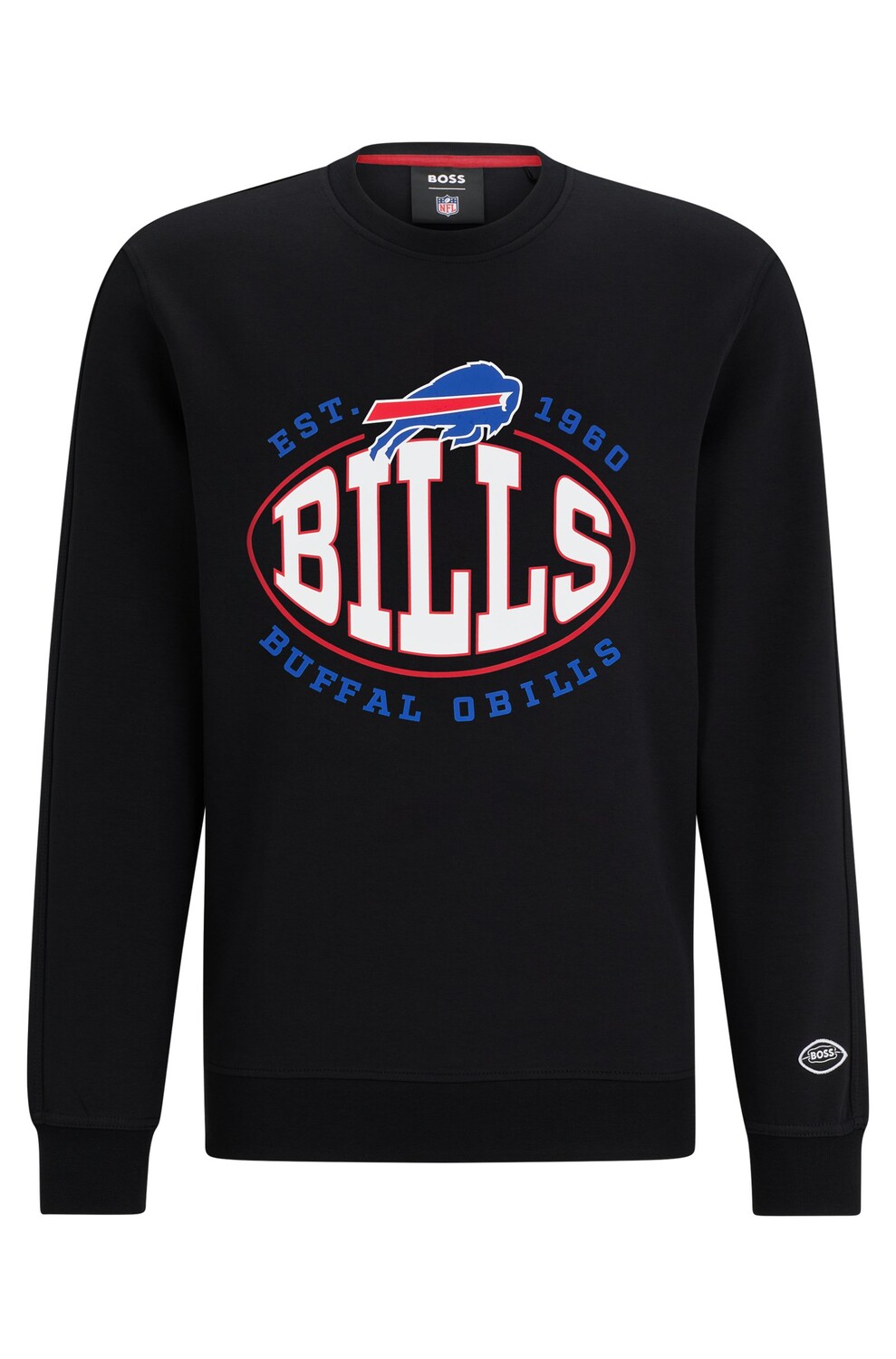 

Свитшот Boss X Nfl Cotton-blend With Collaborative Branding Bills, черный