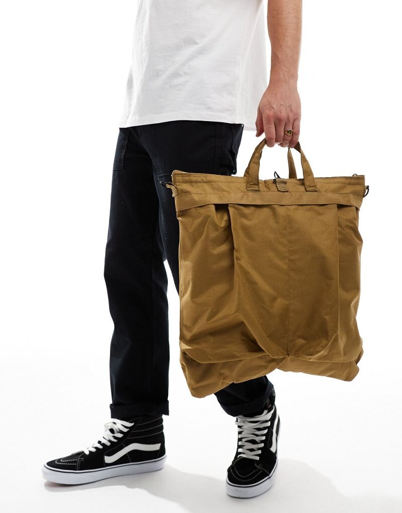 

Тяжелая сумка через плечо светло-коричневого цвета ASOS DESIGN