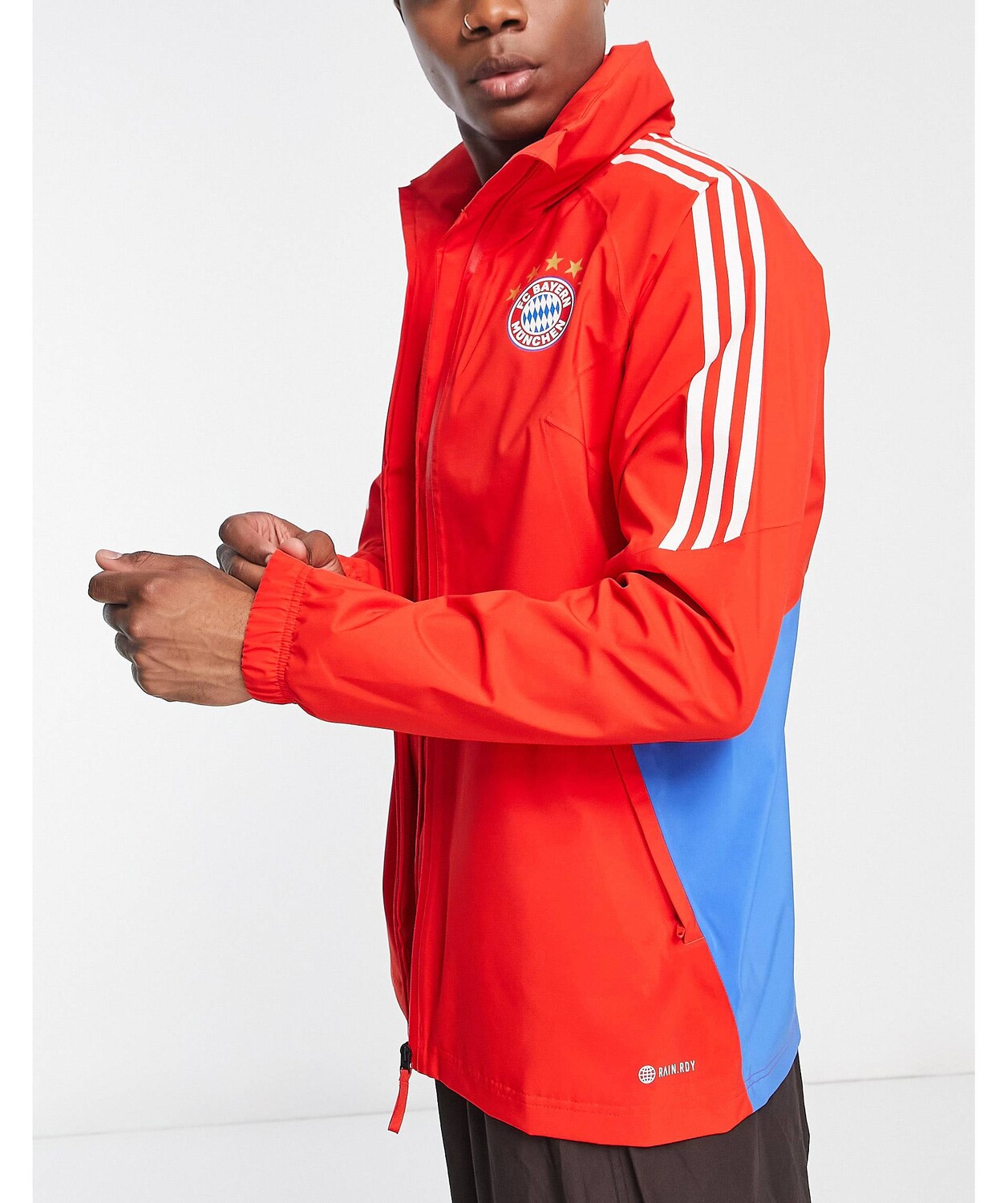 

Красно-синяя дождевик с капюшоном adidas Football FC Bayern Munich adidas performance
