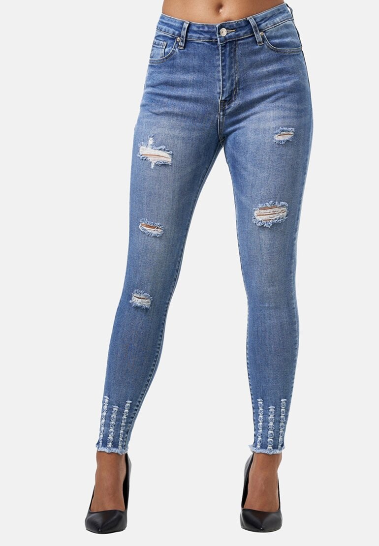 

Джинсы скинни Highwaist Destroyed Elara, синий