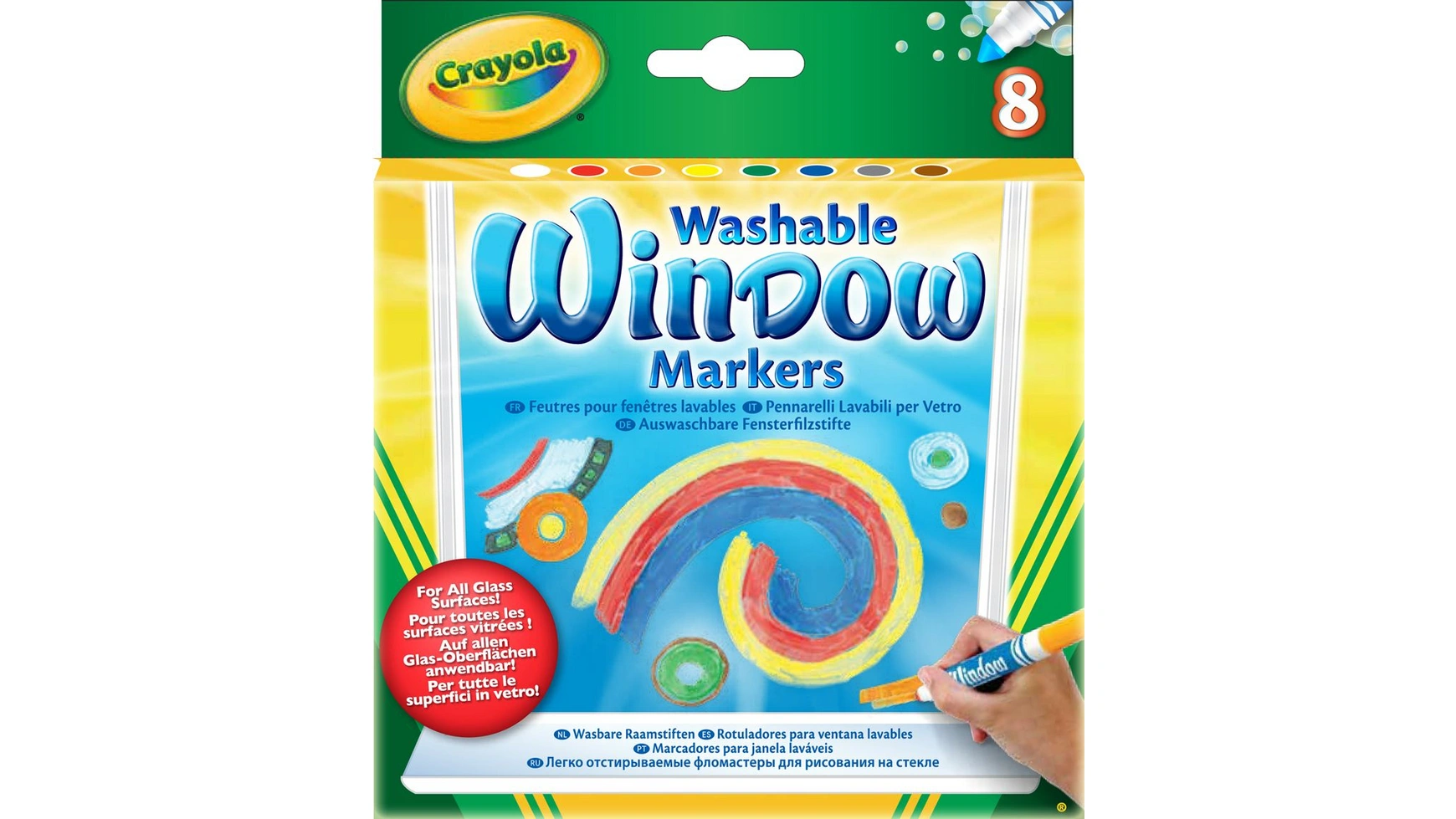 

Goliath Toys Crayola Classic 8 моющихся фломастеров для окон