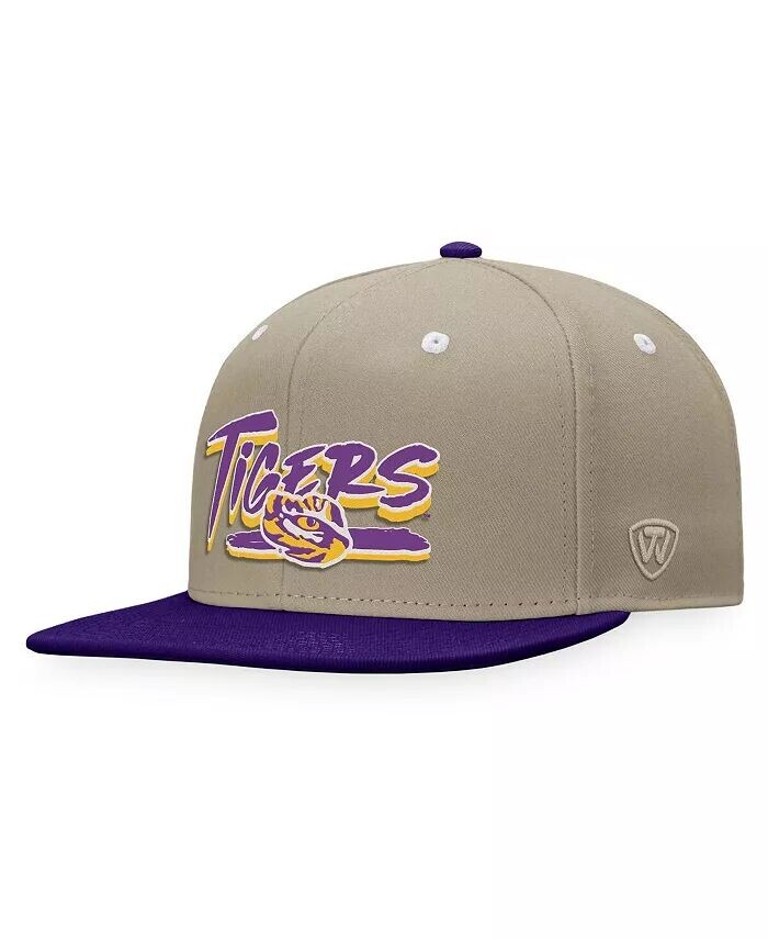 

Мужская кепка Snapback цвета хаки и фиолетового цвета LSU Tigers Land Top Of The World, бежевый