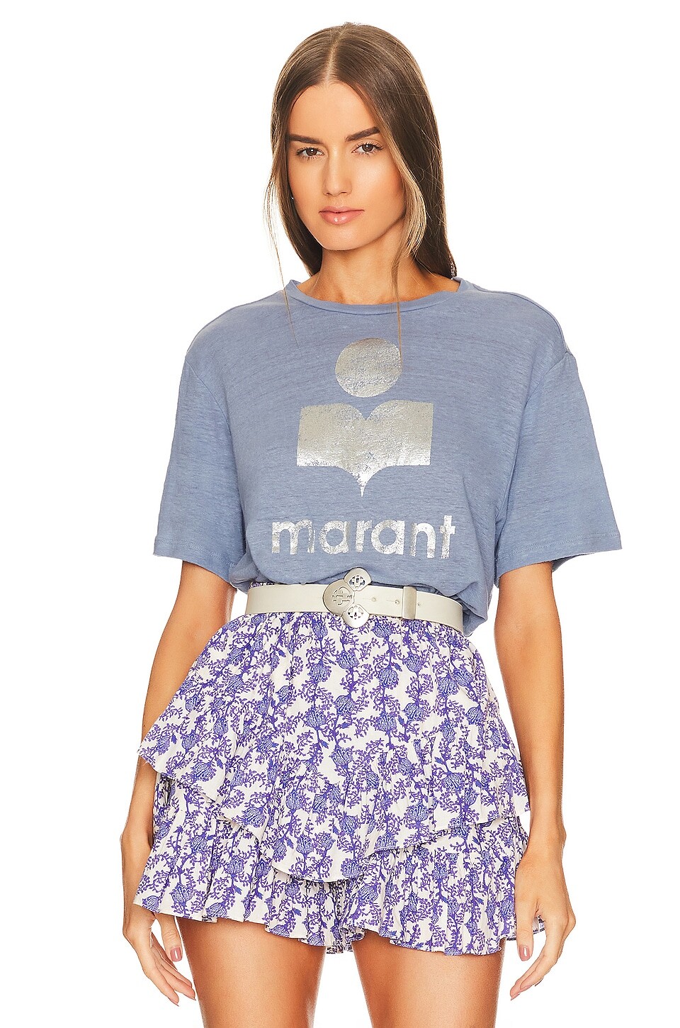 

Футболка Isabel Marant Etoile Zewel, цвет Blue & Silver