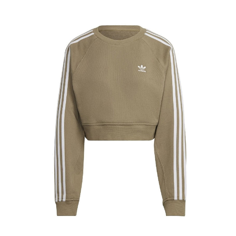 

Свитшот Adidas Adicolor Classics Quilted Cropped, хаки