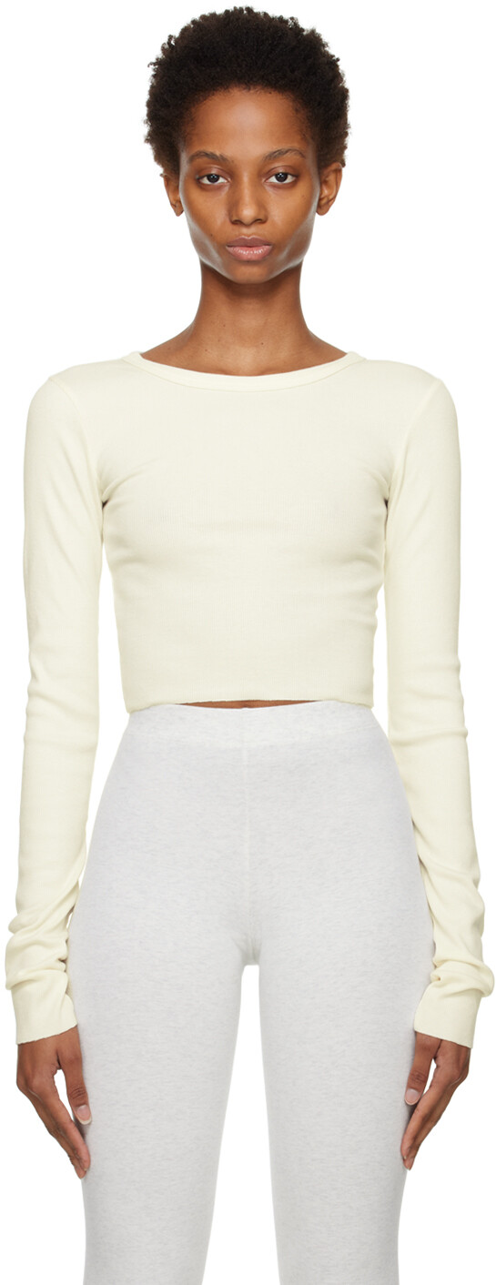 

Укороченная футболка с длинным рукавом Off-White ÉTERNE, Серый