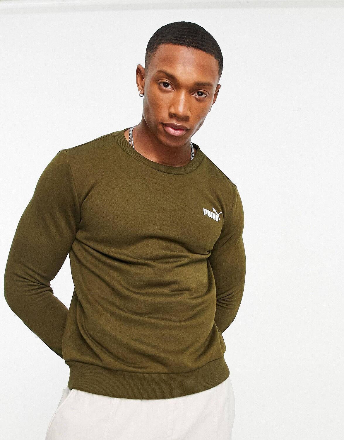 

Мужская толстовка Puma Essentials, зеленый