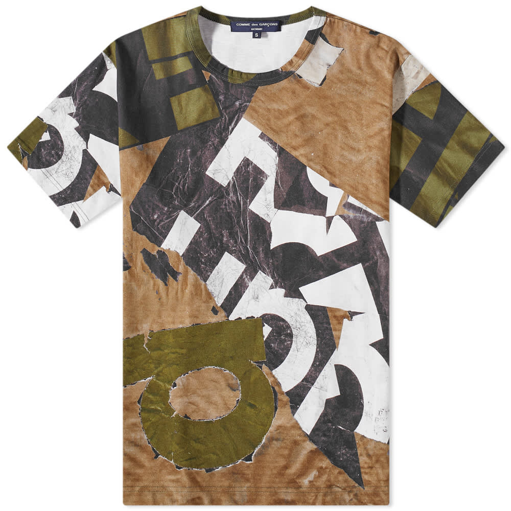 

Футболка Comme des Garçons Homme All Over Printed Tee, Коричневый