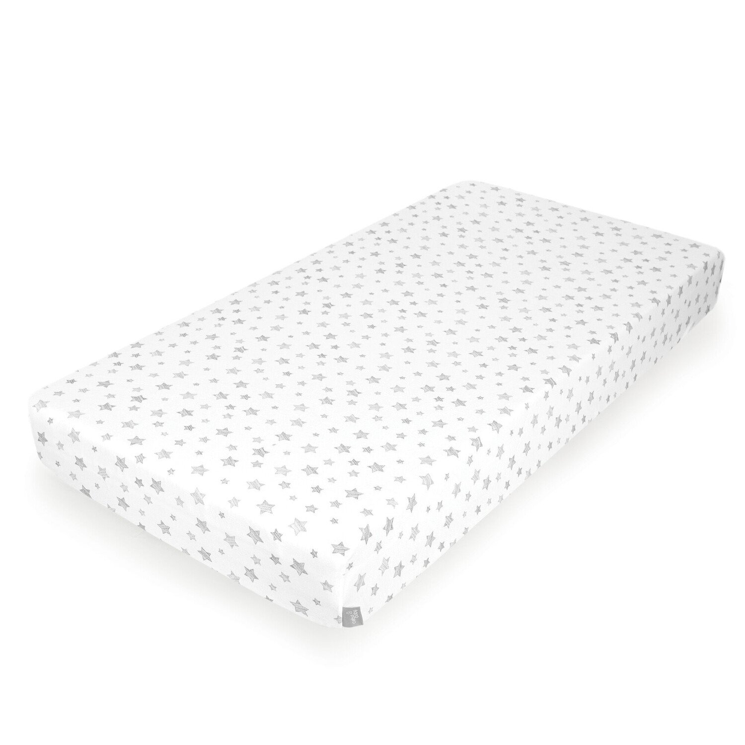 

Ceba Baby Basic трикотажная простыня 120x60 см Grey Stars, 1 шт.