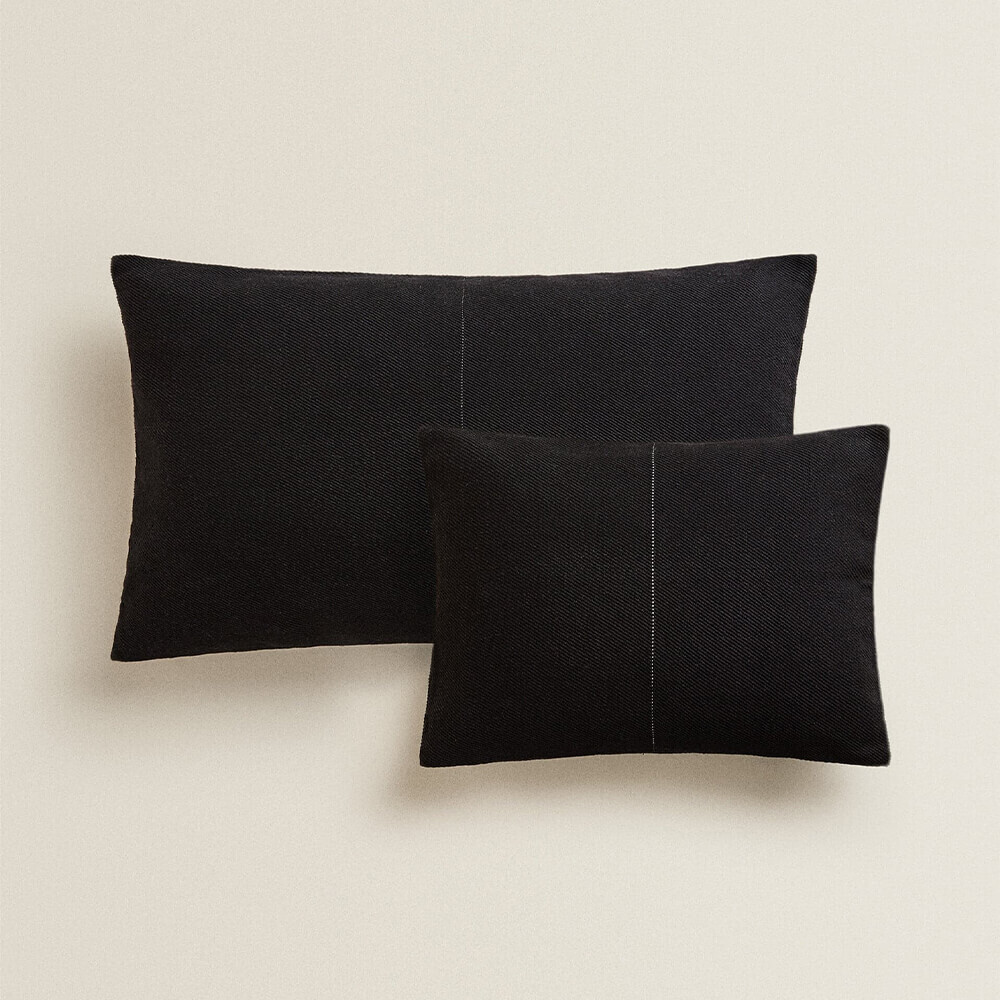 

Чехол для подушки Zara Home Linen And Cotton, тёмный