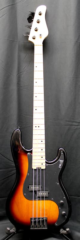 Schecter P-4 4 String Electric Bass 3-Tone Burst Black Pickguard P-4 BASS