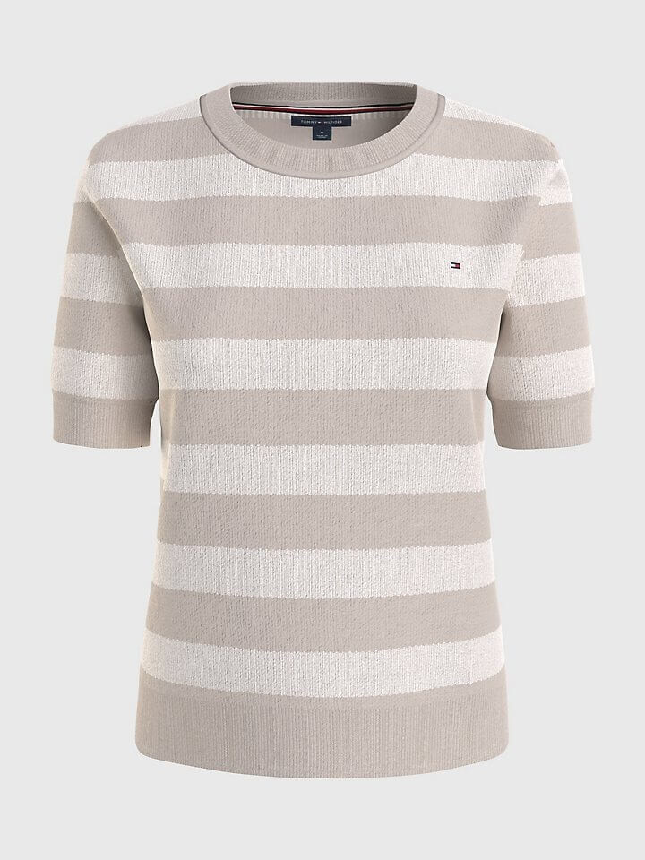 

Джемпер Tommy Hilfiger Short Sleeve Crewneck, белый мульти