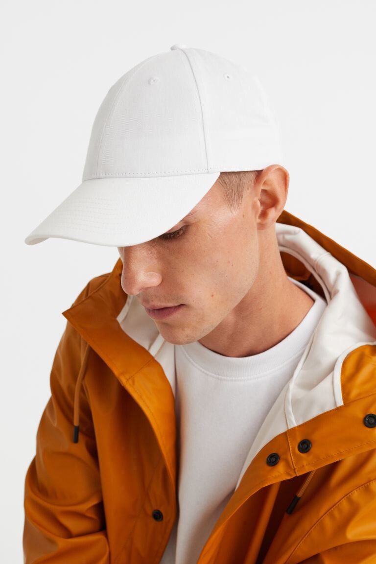 

Хлопковая бейсболка H&M, белый