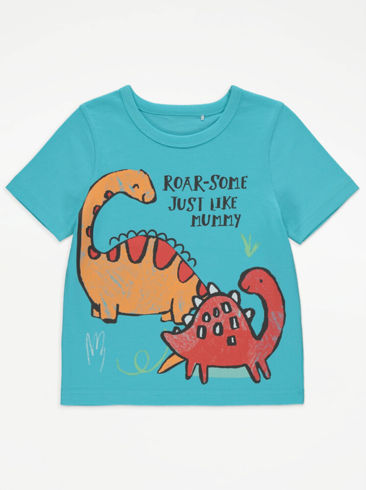 

Синяя футболка Roar-Some Like Mummy Dinosaur George., синий